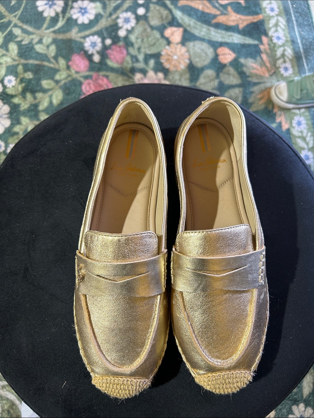 Sam Edelman Metallic Gold Penny Loafers